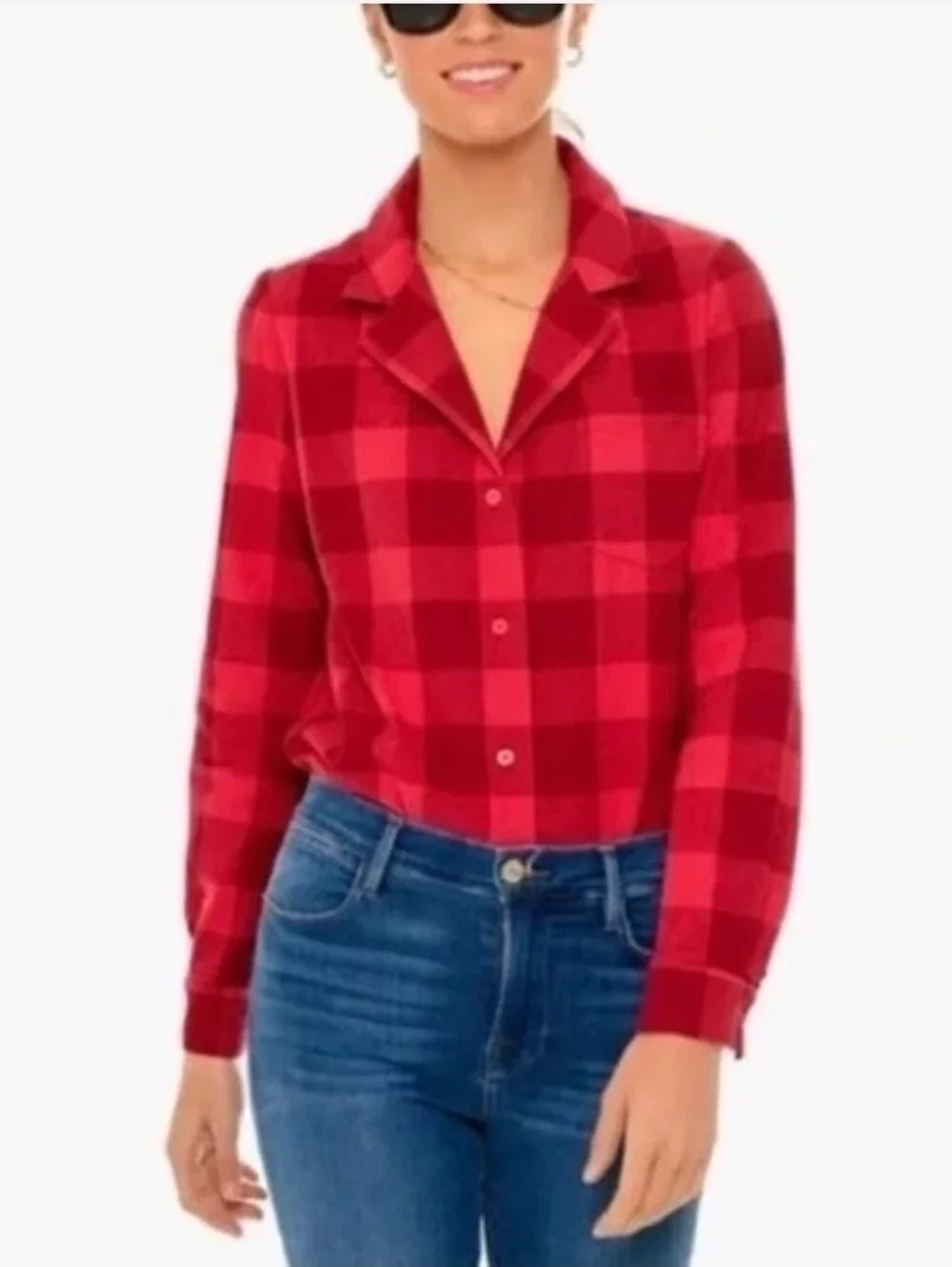 Nwt Tuckernuck  Womens Buffalo Plaid Shirt Size Small button up
